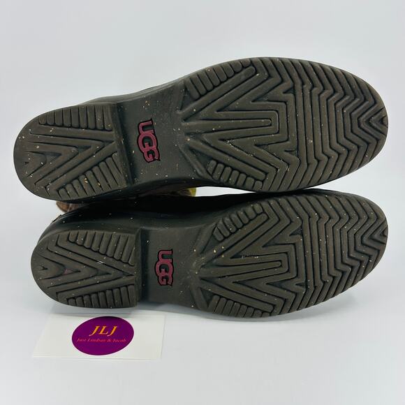 UGG Women's Simmens Brown Waterproof Leather Wool Lined Boots 1005269 Size 9 - Picture 12 of 13